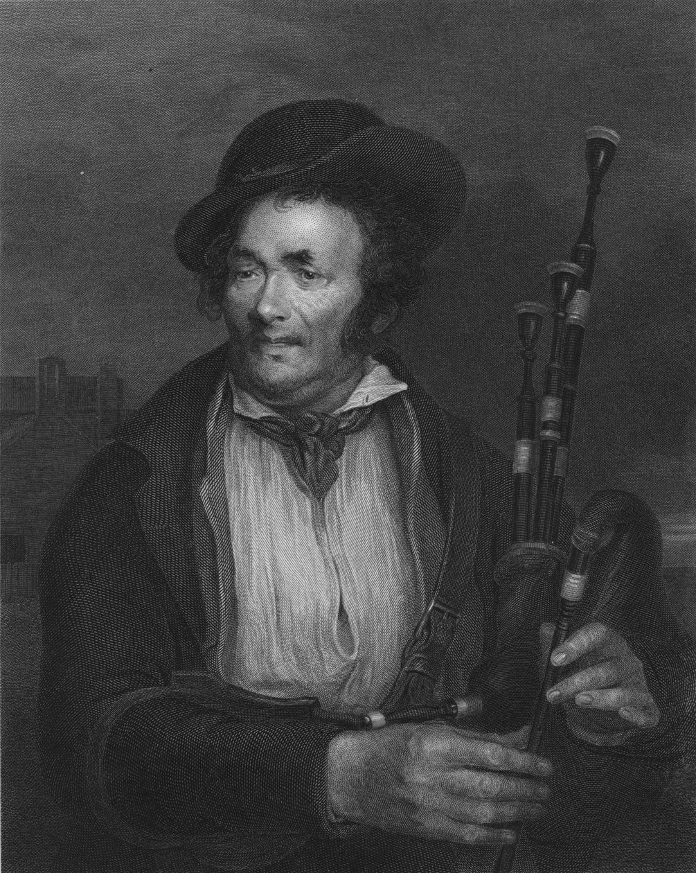 Säckpiparen, c1845 av Robert Charles Bell