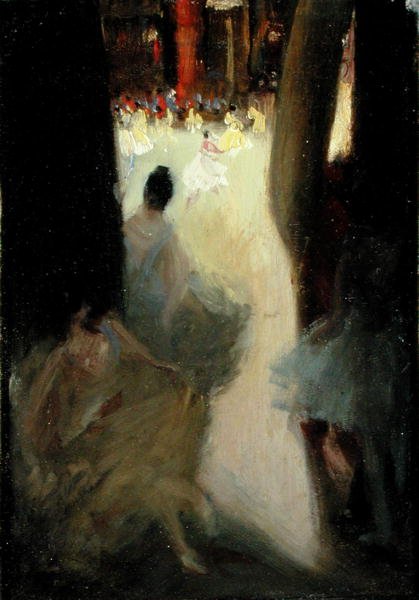 Ballet Girls, Philadelphia (olja på duk) av Robert Cozad Henri