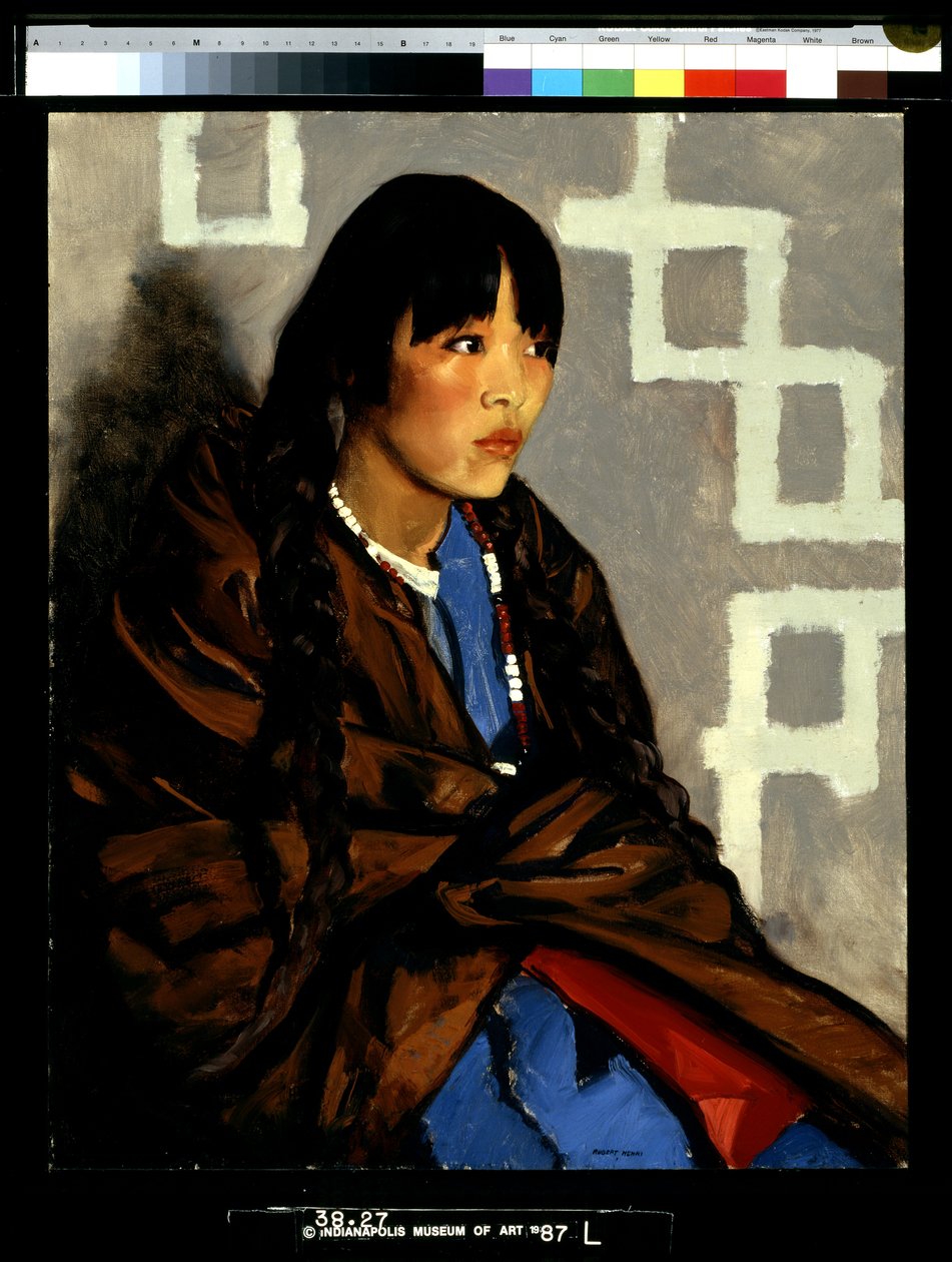 Indian Girl (Julianita) (olja på duk) av Robert Cozad Henri