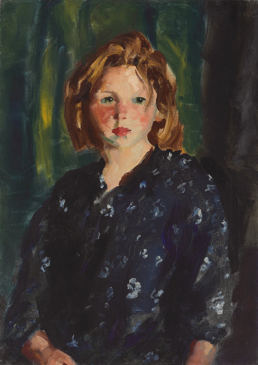 Porträtt av en flicka, 1928 av Robert Cozad Henri