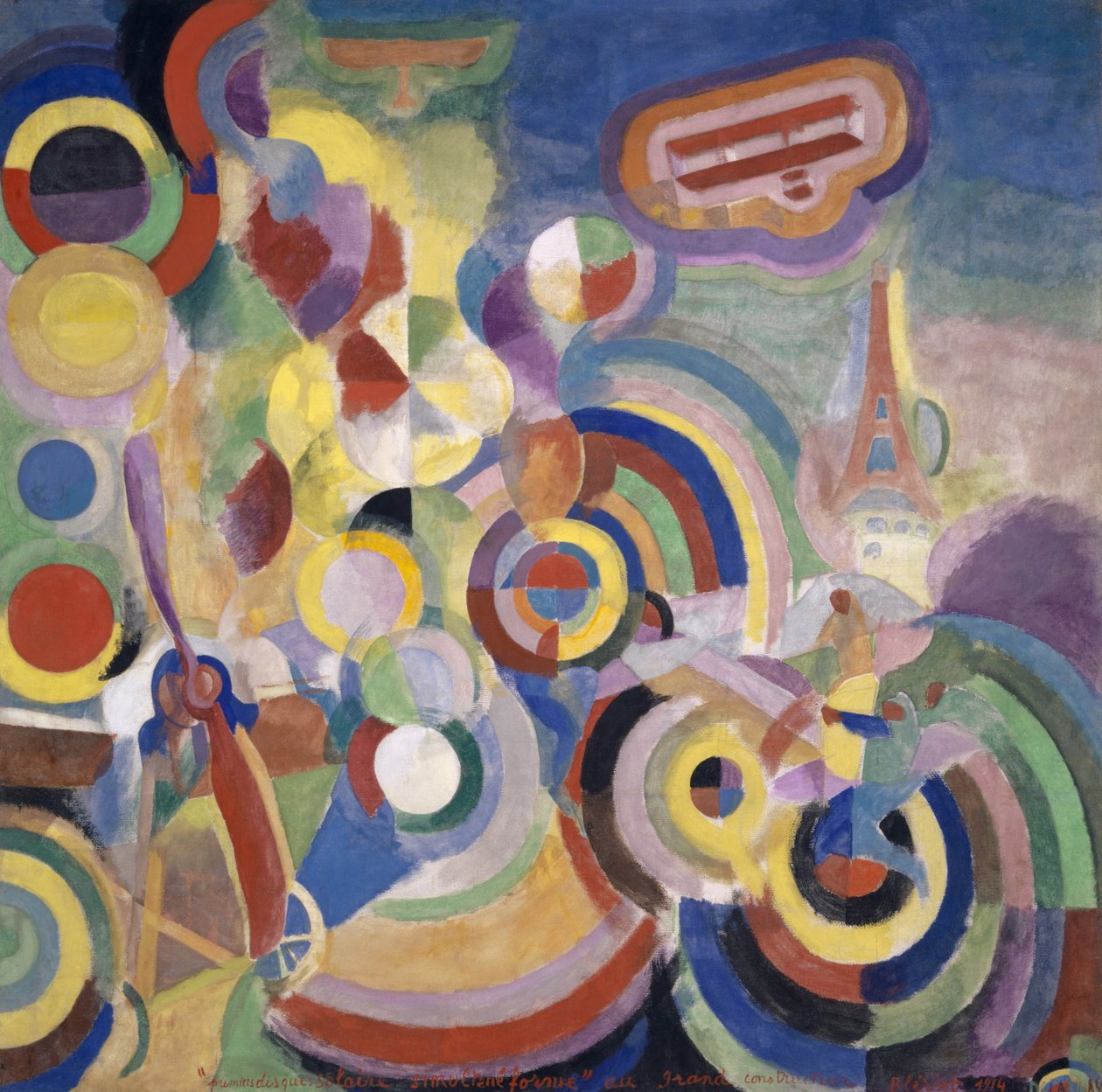 Homage till Blériot av Robert Delaunay