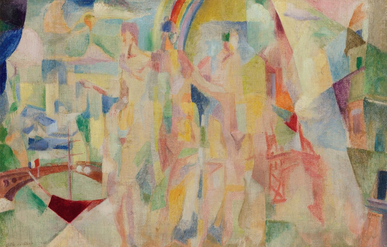 Staden Paris, skiss, 1911-1912. av Robert Delaunay