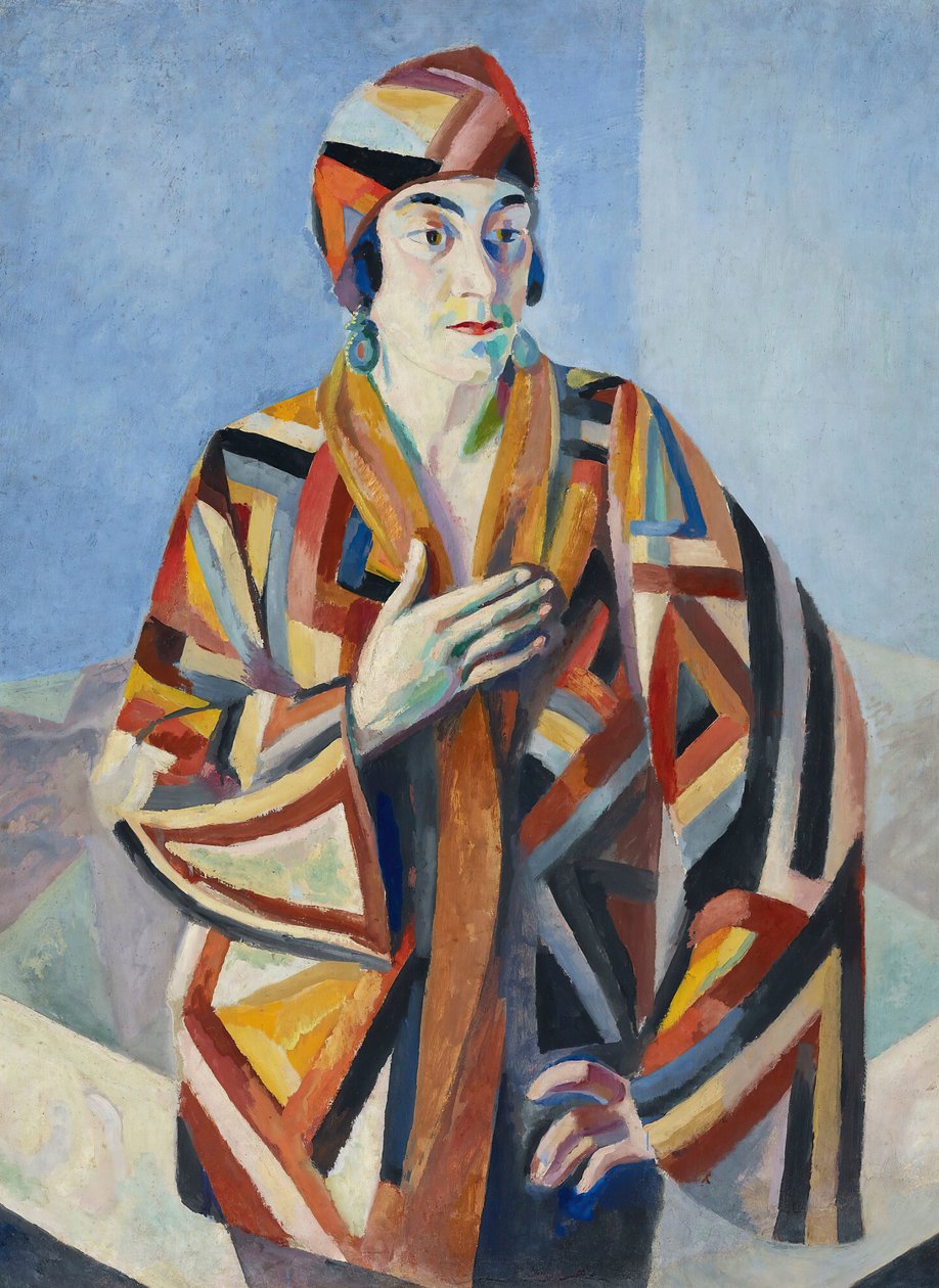 Porträtt av Madame Mandel, 1923. av Robert Delaunay
