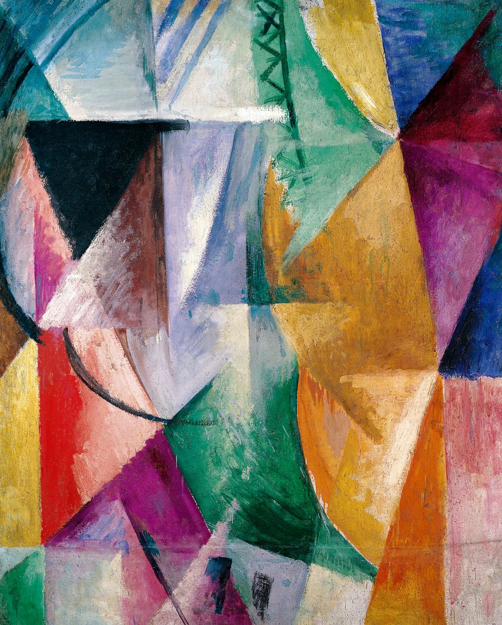 Fönster, arbetsrum för tre fönster av Robert Delaunay