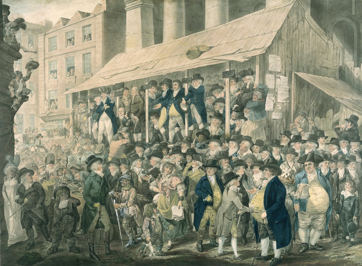 Korpulenta herrar, 1796. av Robert Dighton