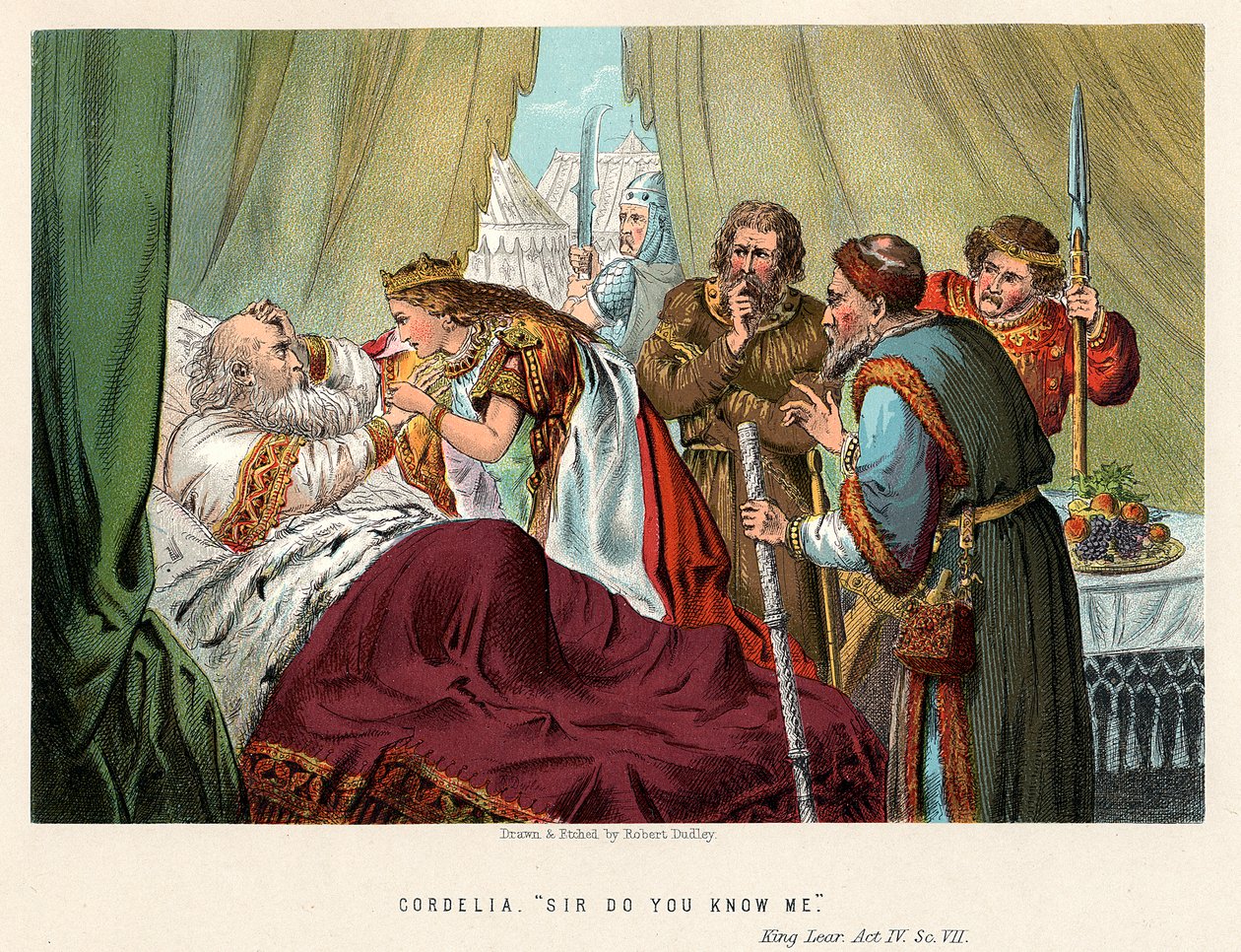Scen från Shakespeares King Lear, c1858 av Robert Dudley