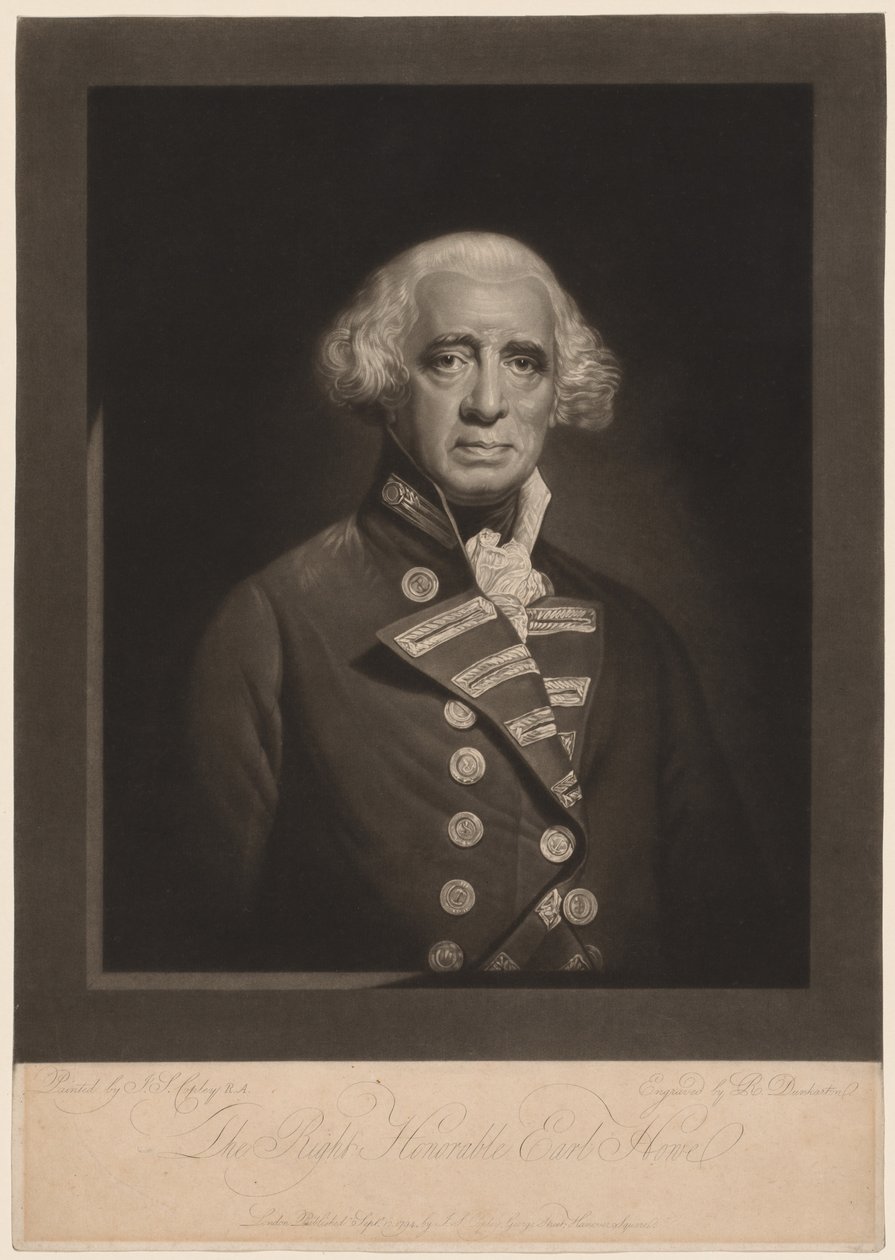 Richard, Earl Howe, 1794. av Robert Dunkarton
