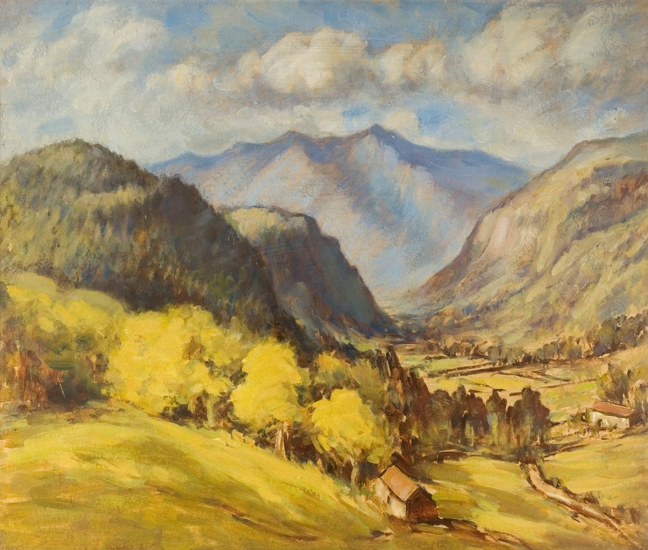 Valley Landscape (olja ombord) av Robert Ernest McEune