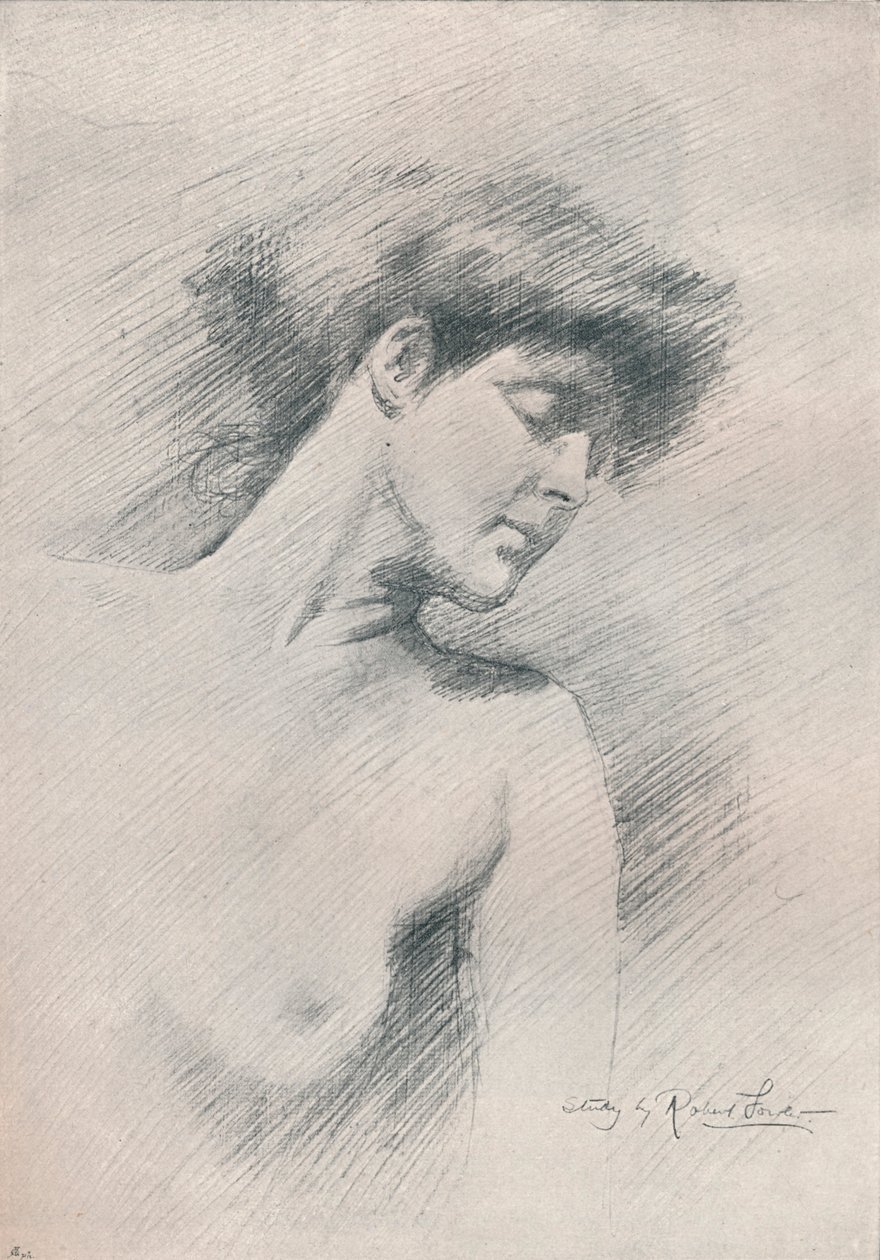 Kvinnostudie, c1895, 1897 av Robert Fowler