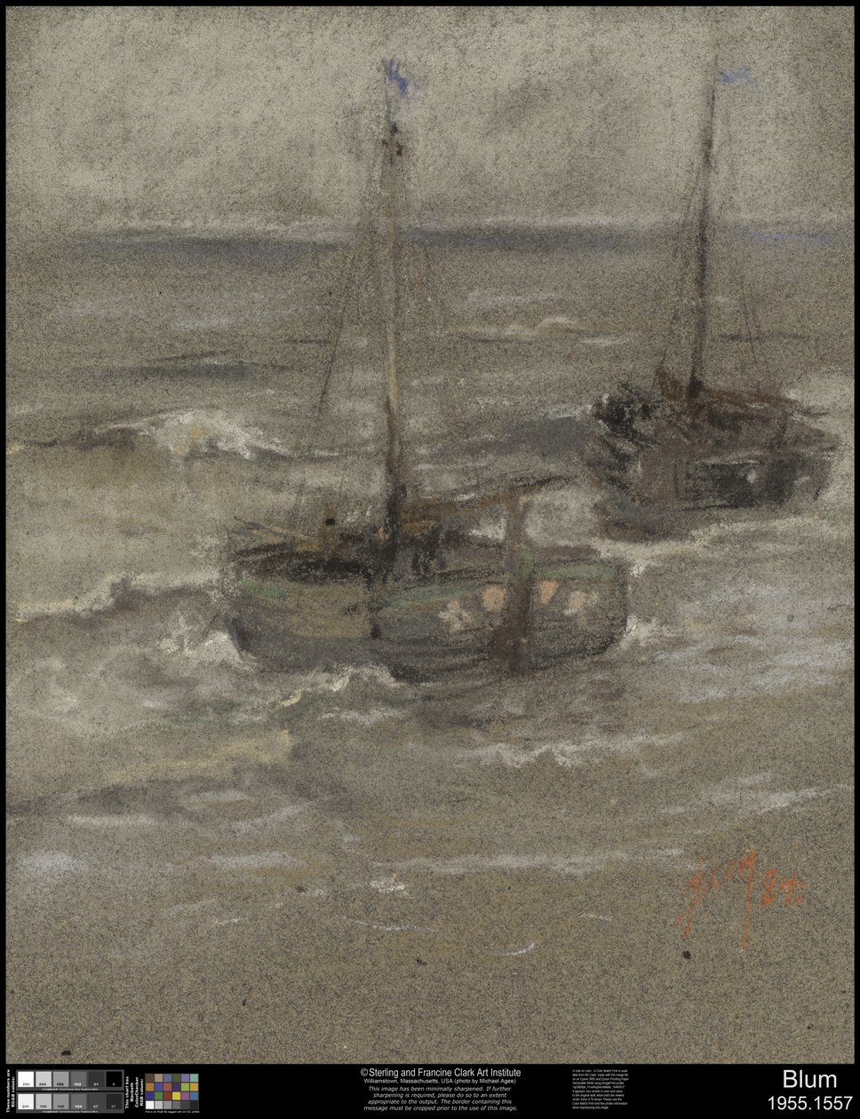 Fiskebåtar vid ankar, 1884 av Robert Frederick Blum