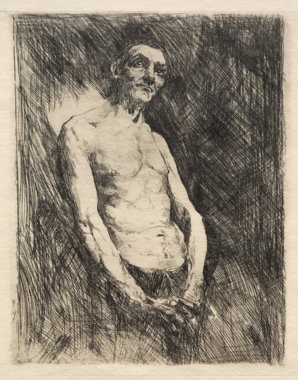 Halvnaken figur av en man av Robert Frederick Blum