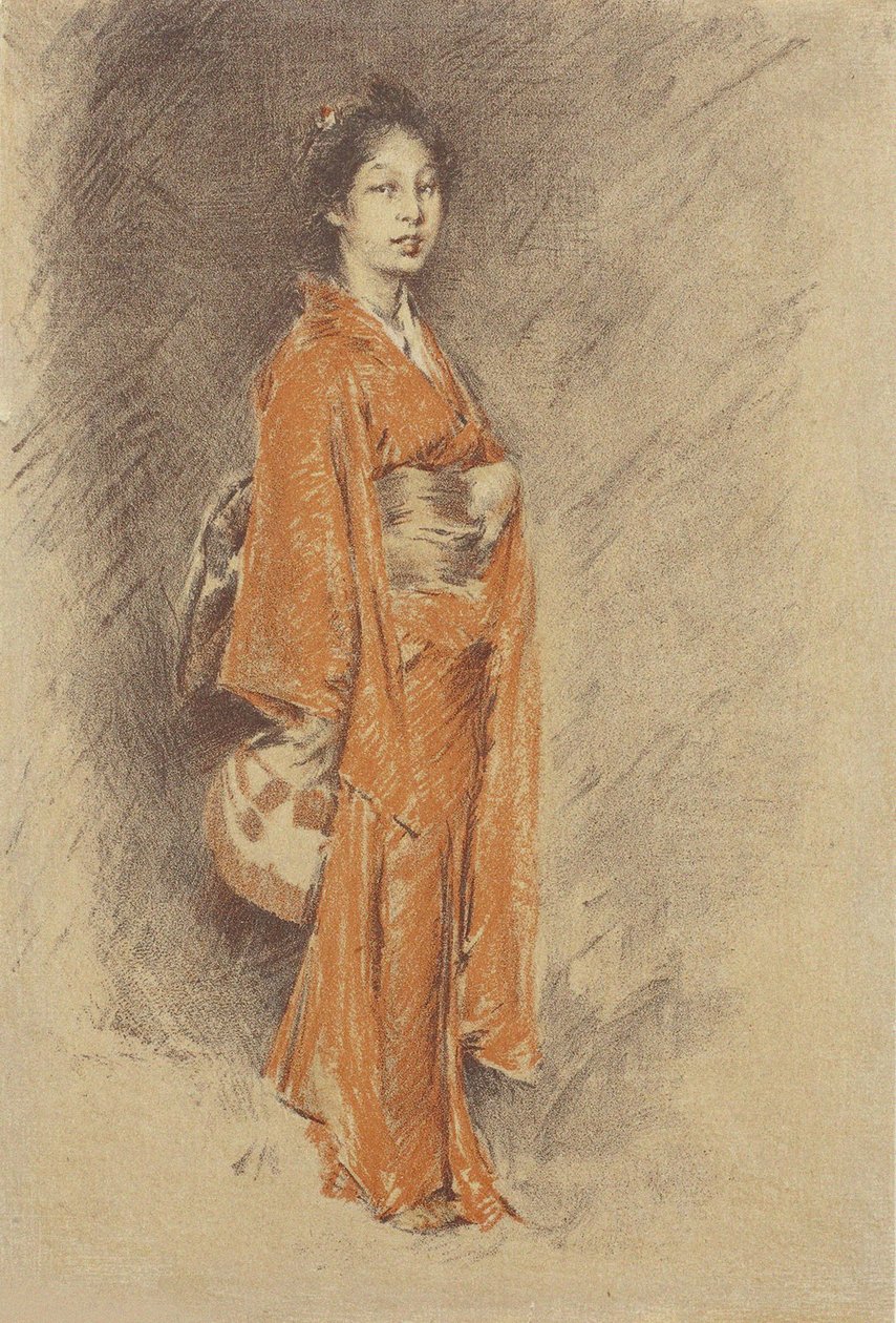 Japansk kvinna i Kimono av Robert Frederick Blum