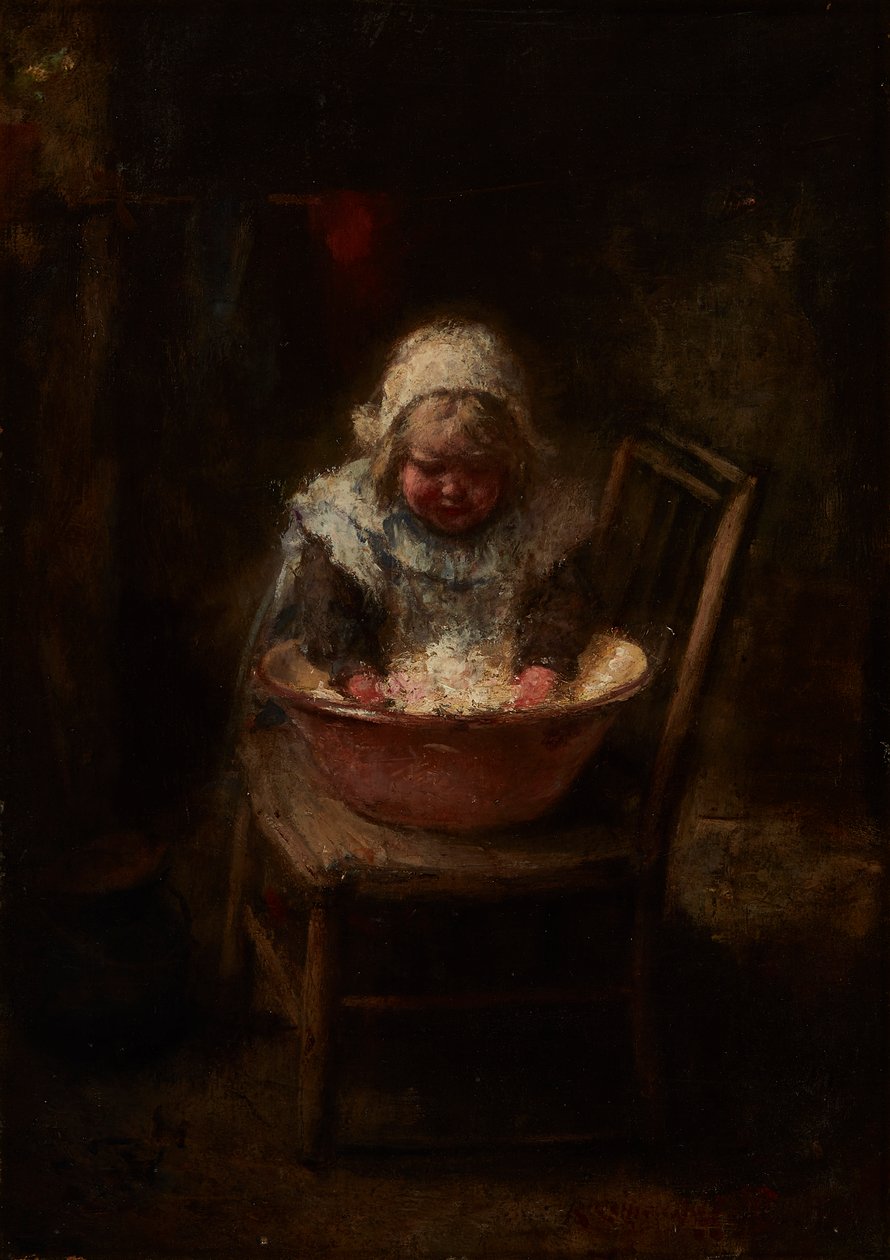 Wash Day (olja på duk) av Robert Gemmell Hutchison