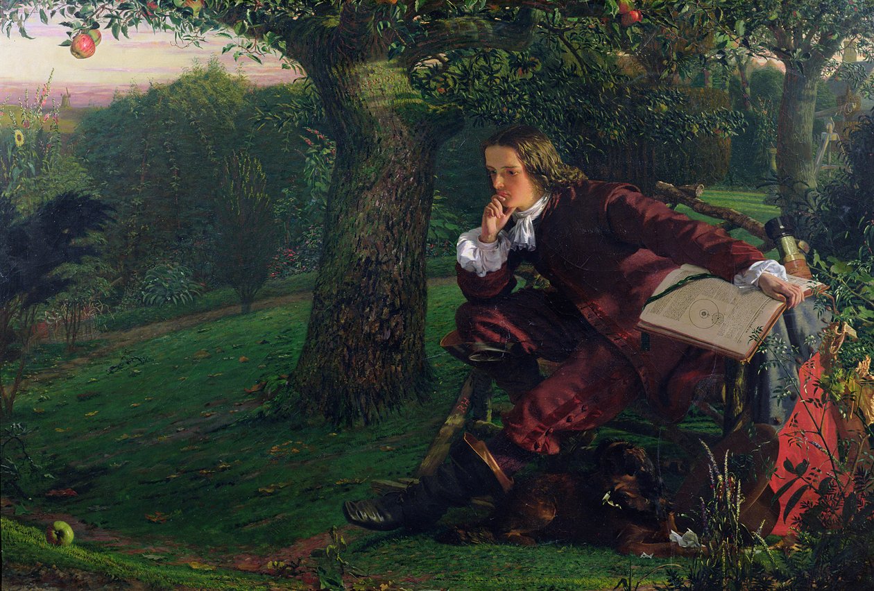 Master Isaac Newton, 1905 av Robert Hannah