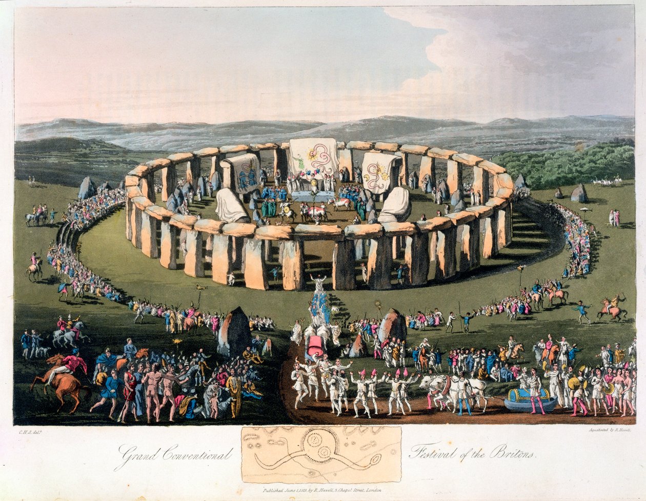 "Britternas stora konventionella festival", 1815 av Robert Havell