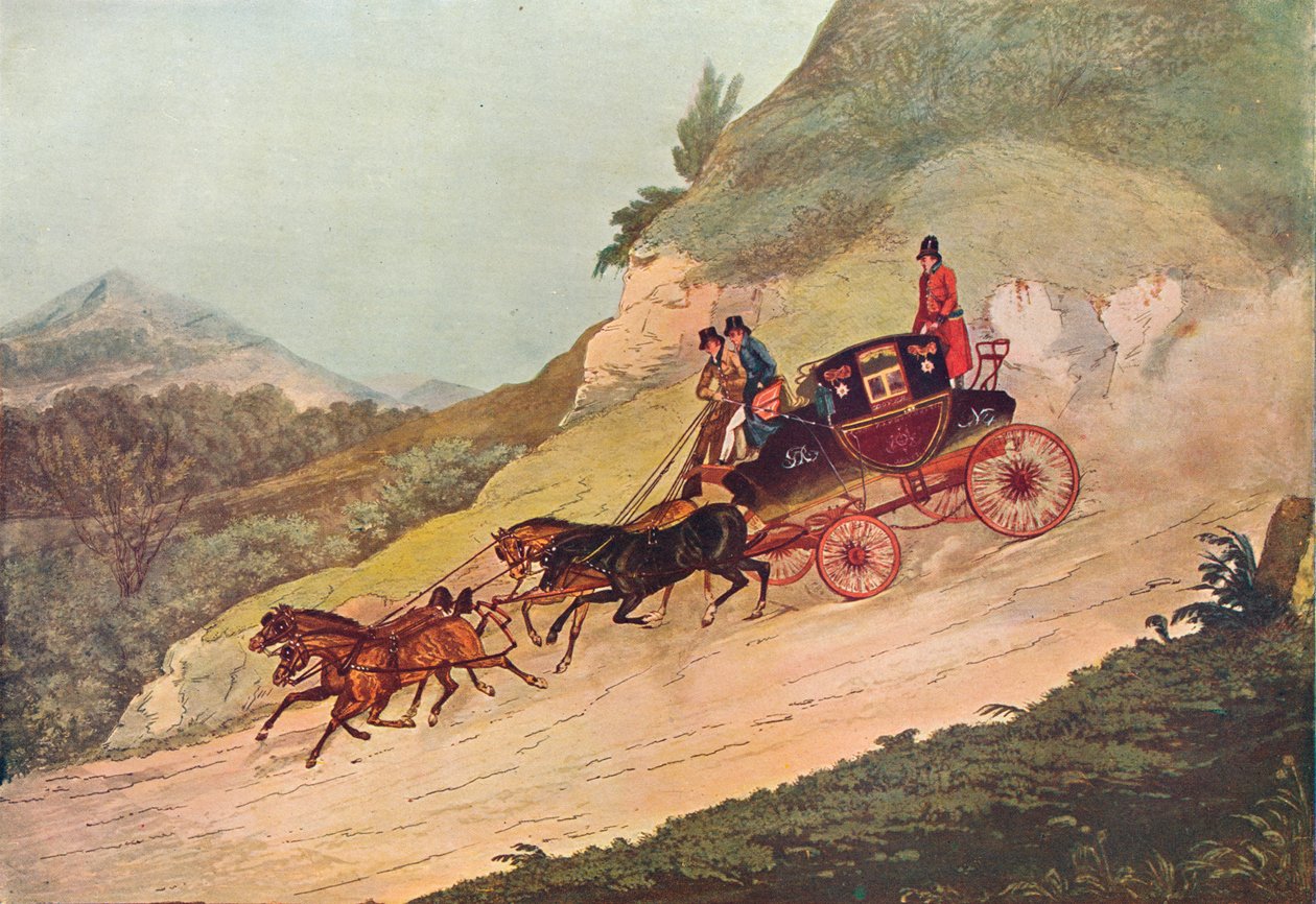 Royal Mail Coach, 1800-talet, 1907 av Robert Havell