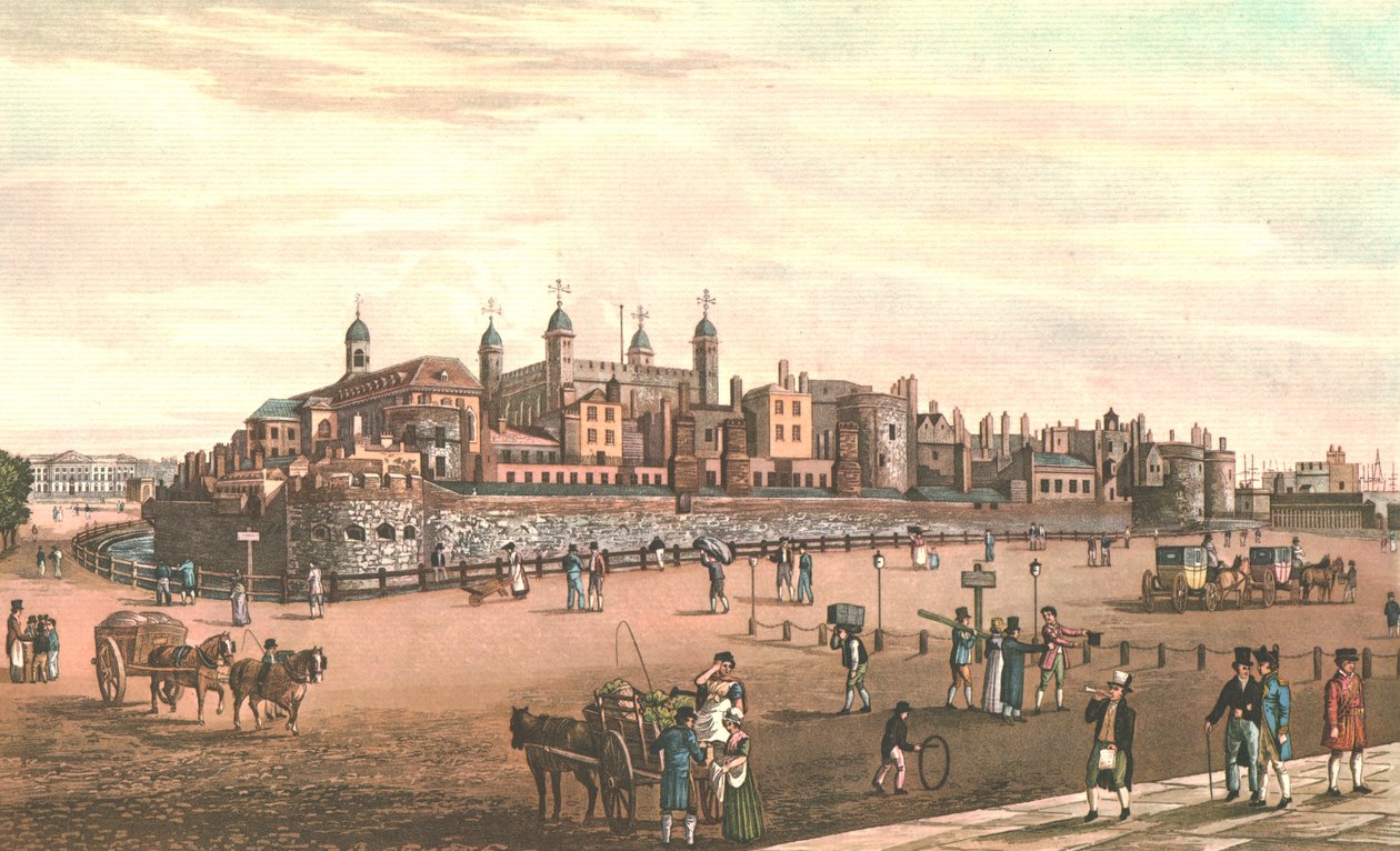 Towern i London, c1821. av Robert Havell