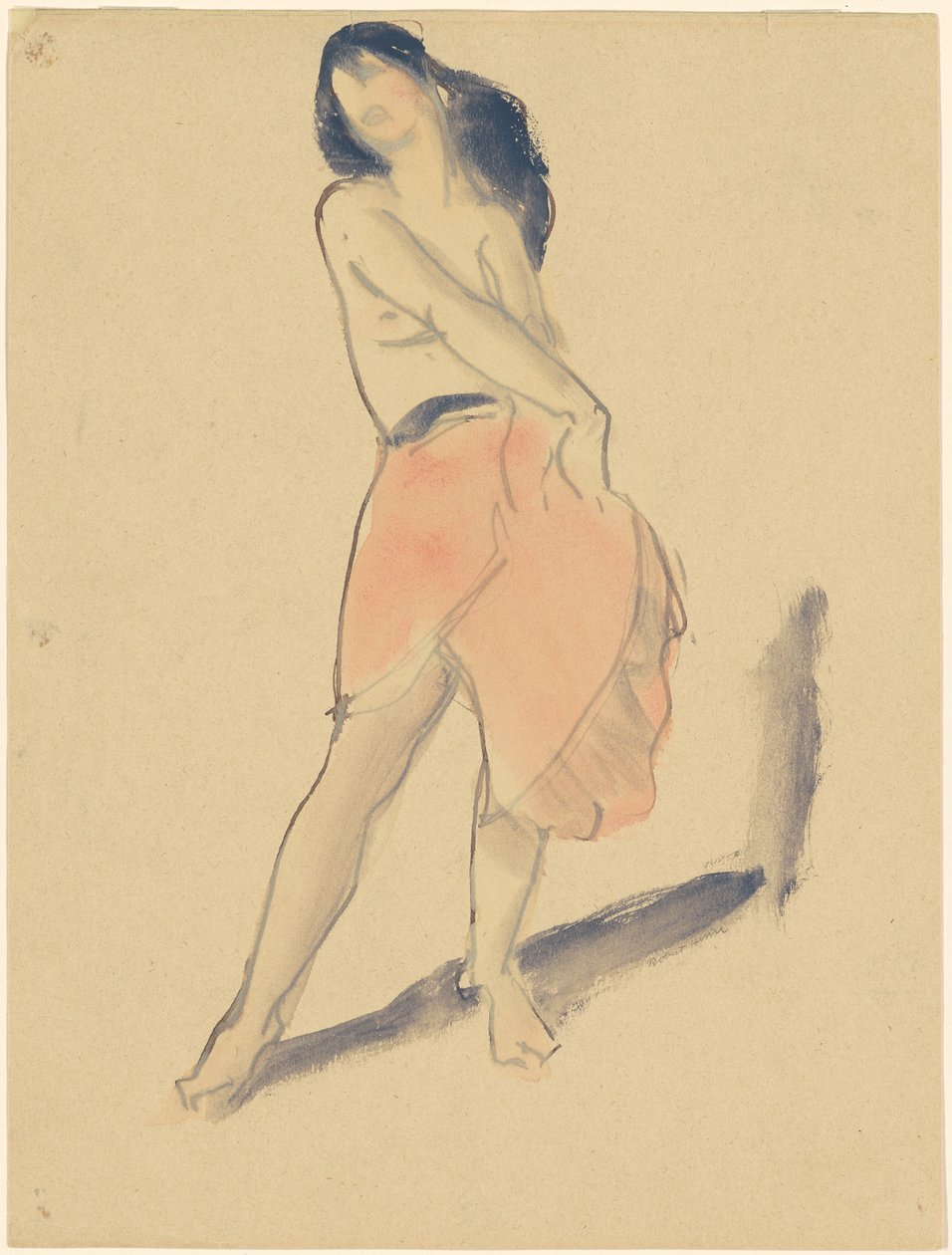 Dansare i röd kjol, nr 2 av Robert Henri