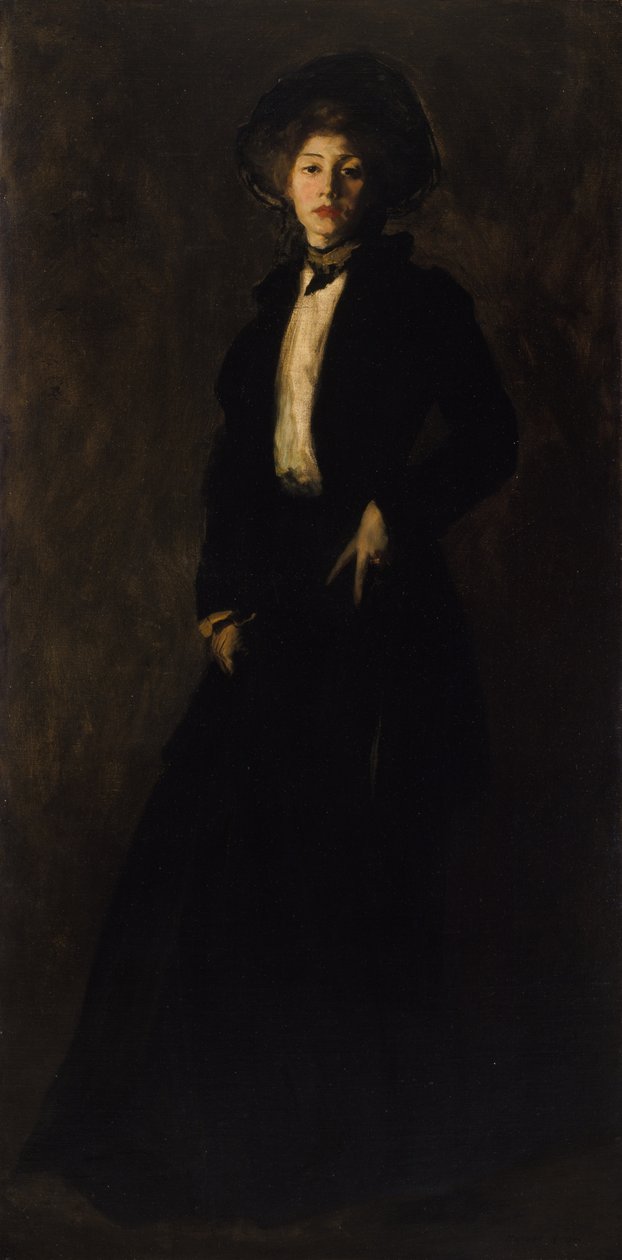 Ung kvinna i svart av Robert Henri