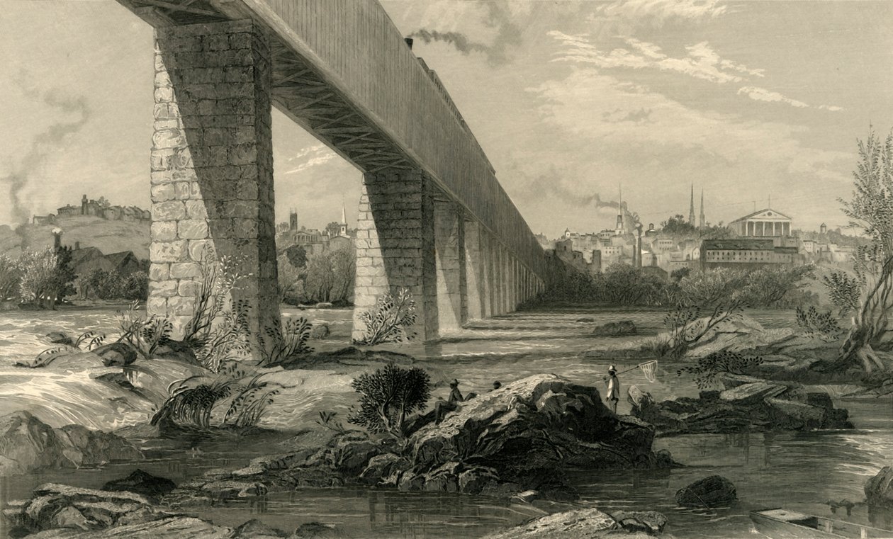 "Richmond from the James", 1872. av Robert Hinshelwood
