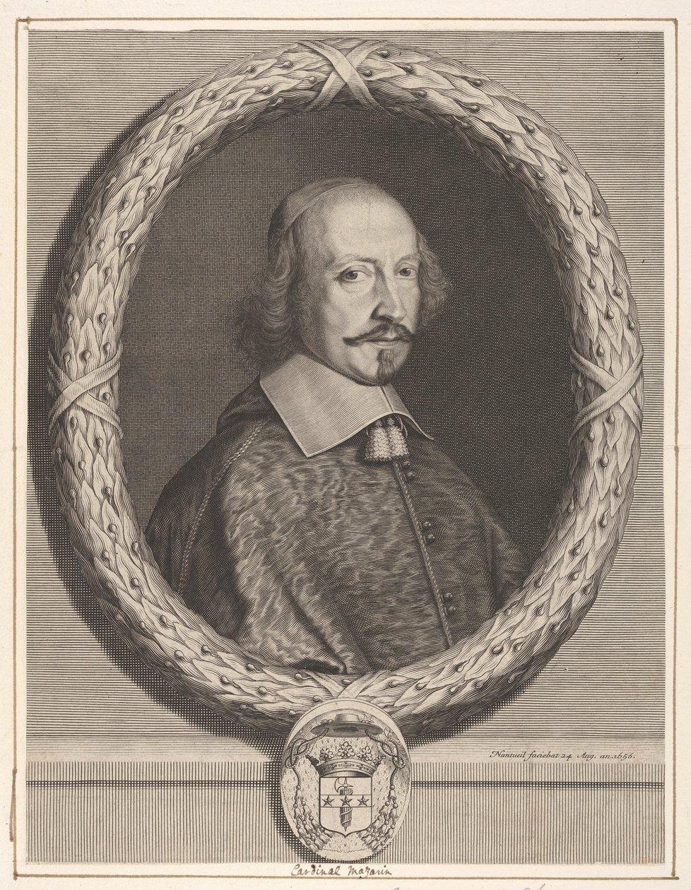 Kardinal Jules Mazarin, 1656. av Robert Nanteuil