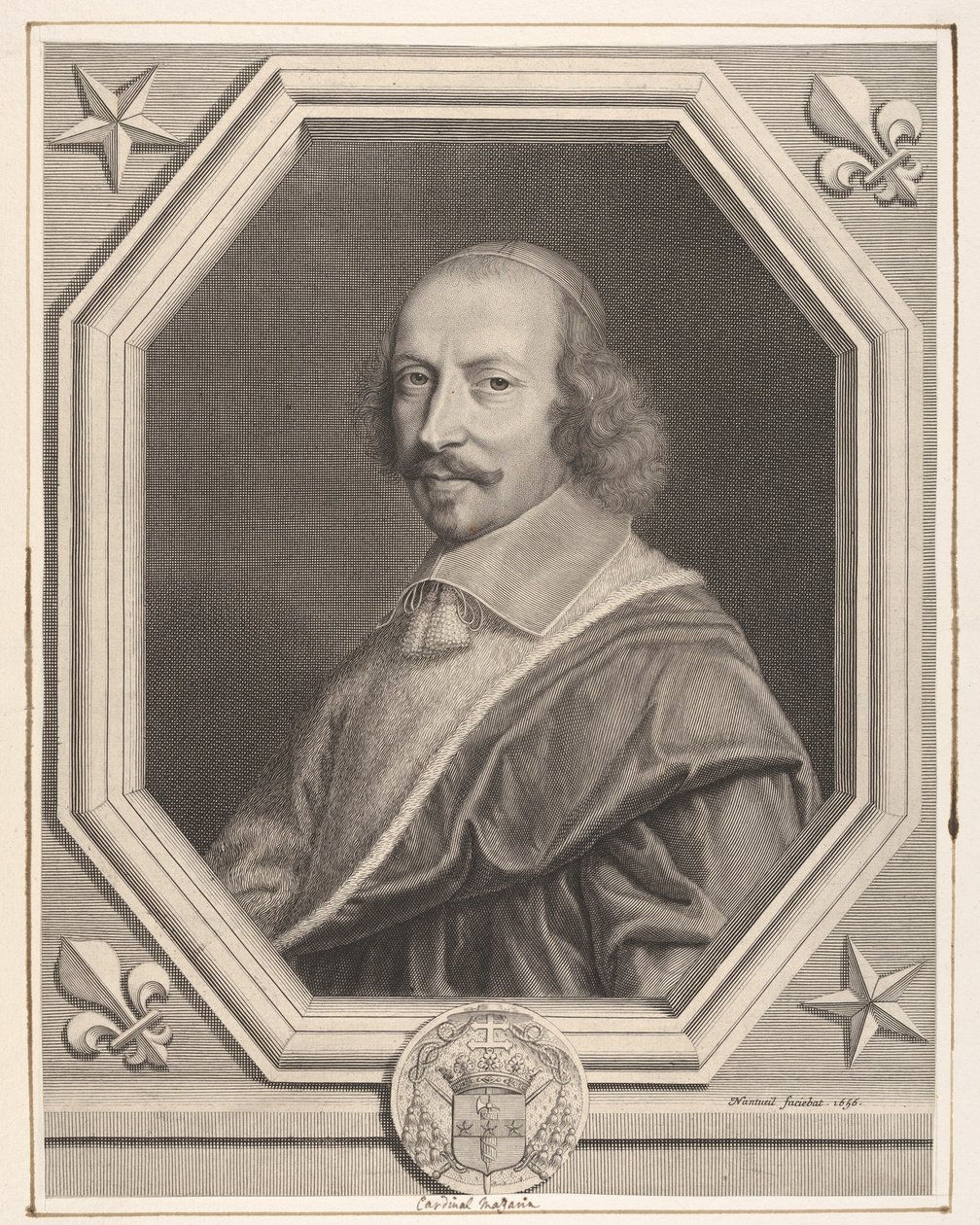 Kardinal Jules Mazarin, 1656. av Robert Nanteuil