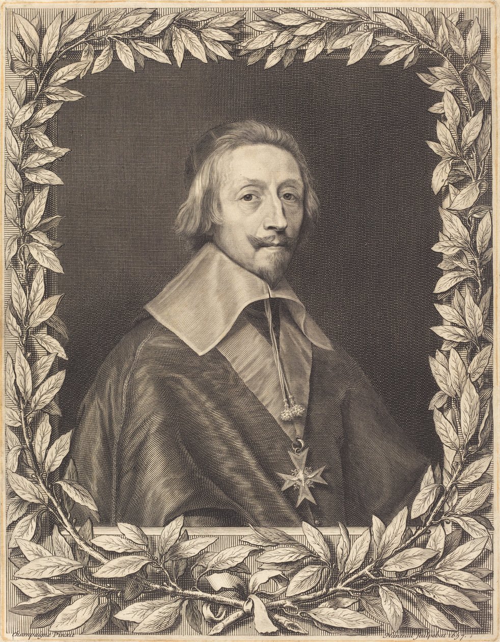 Kardinal Richelieu av Robert Nanteuil after Philippe de Champaigne
