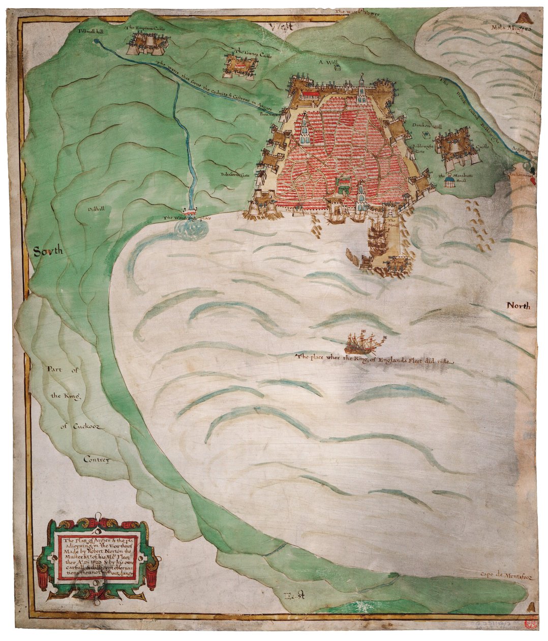 Karta över Algiers Bay av Robert Norton