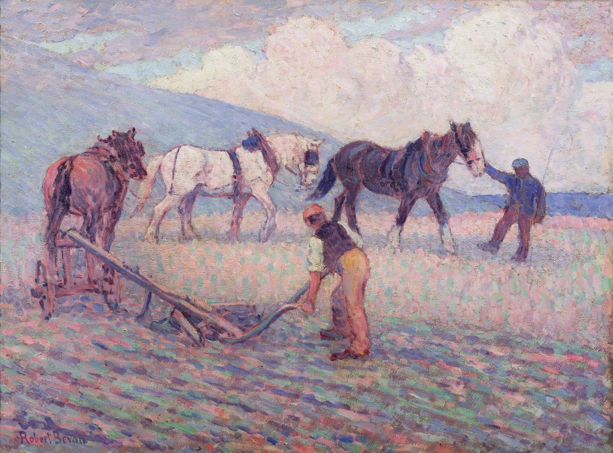 The Turn-Rice Plough, ca 1909 av Robert Polhill Bevan