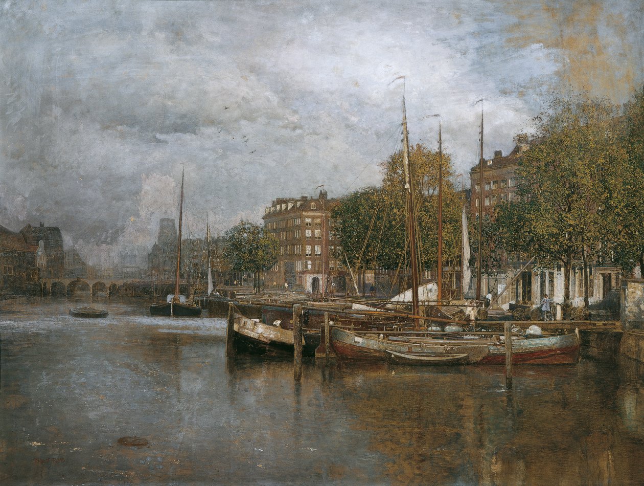 kanal i Rotterdam av Robert Russ