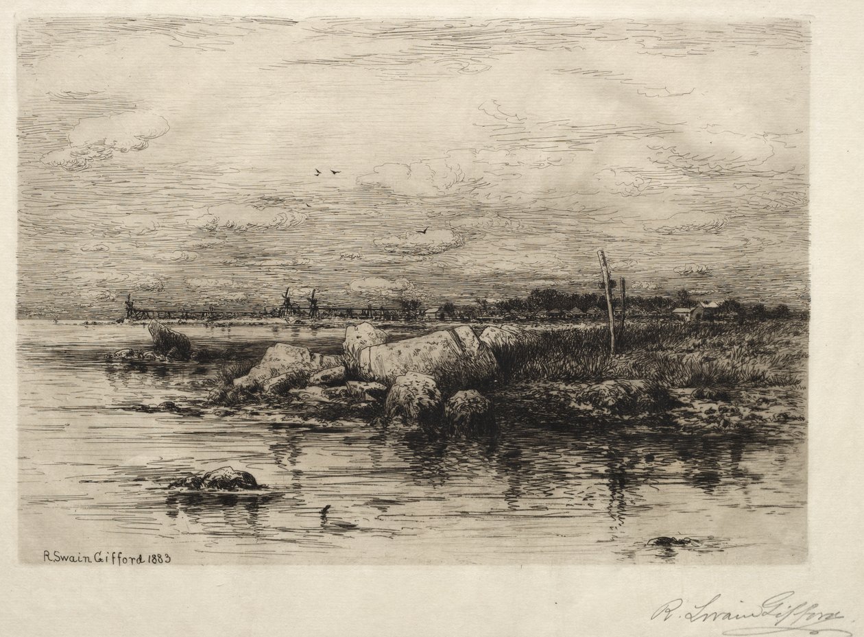 Apponaganasettflodens mynning av Robert Swain Gifford