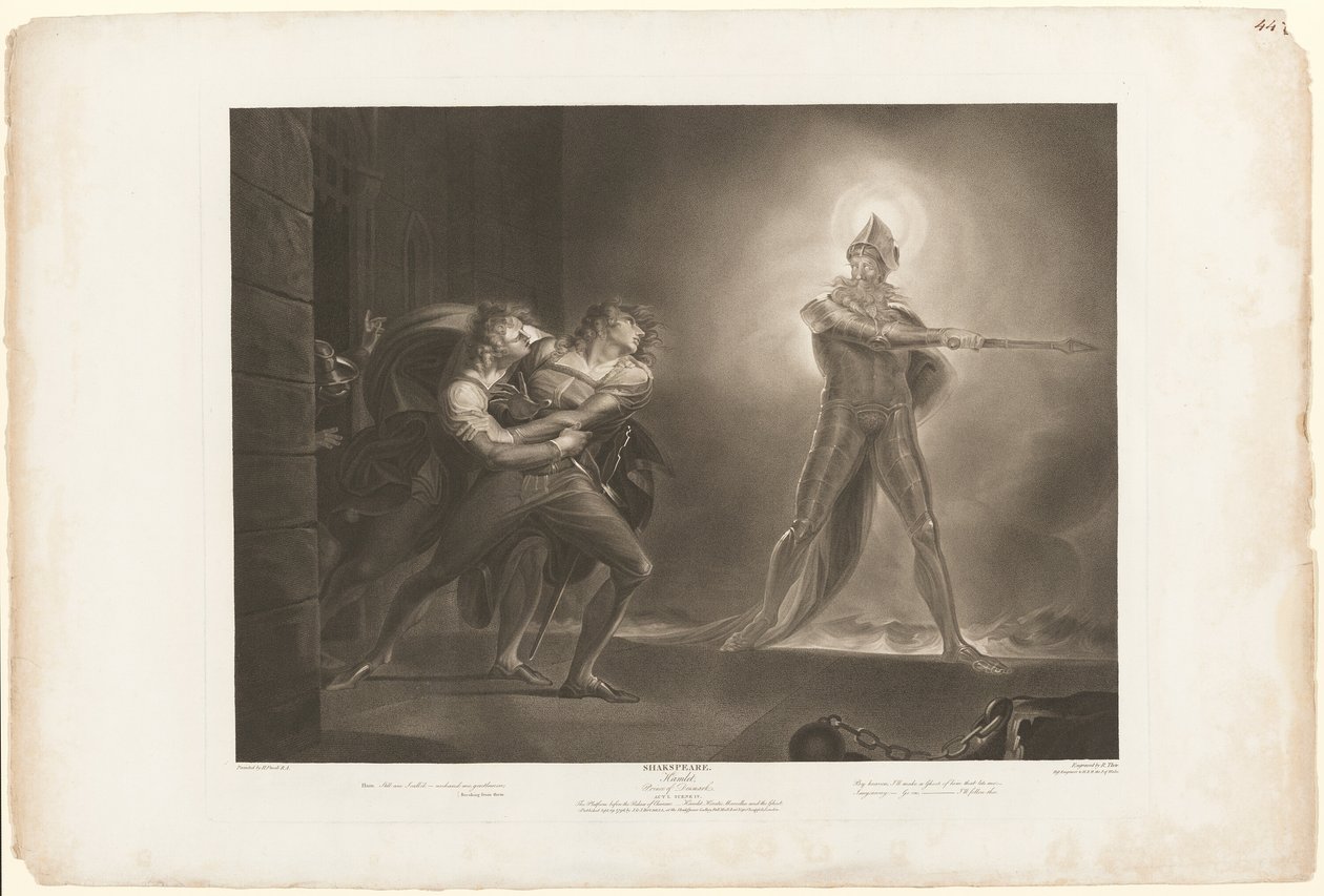 Hamlet, Horatio, Marcellus och spöket av Robert Thew