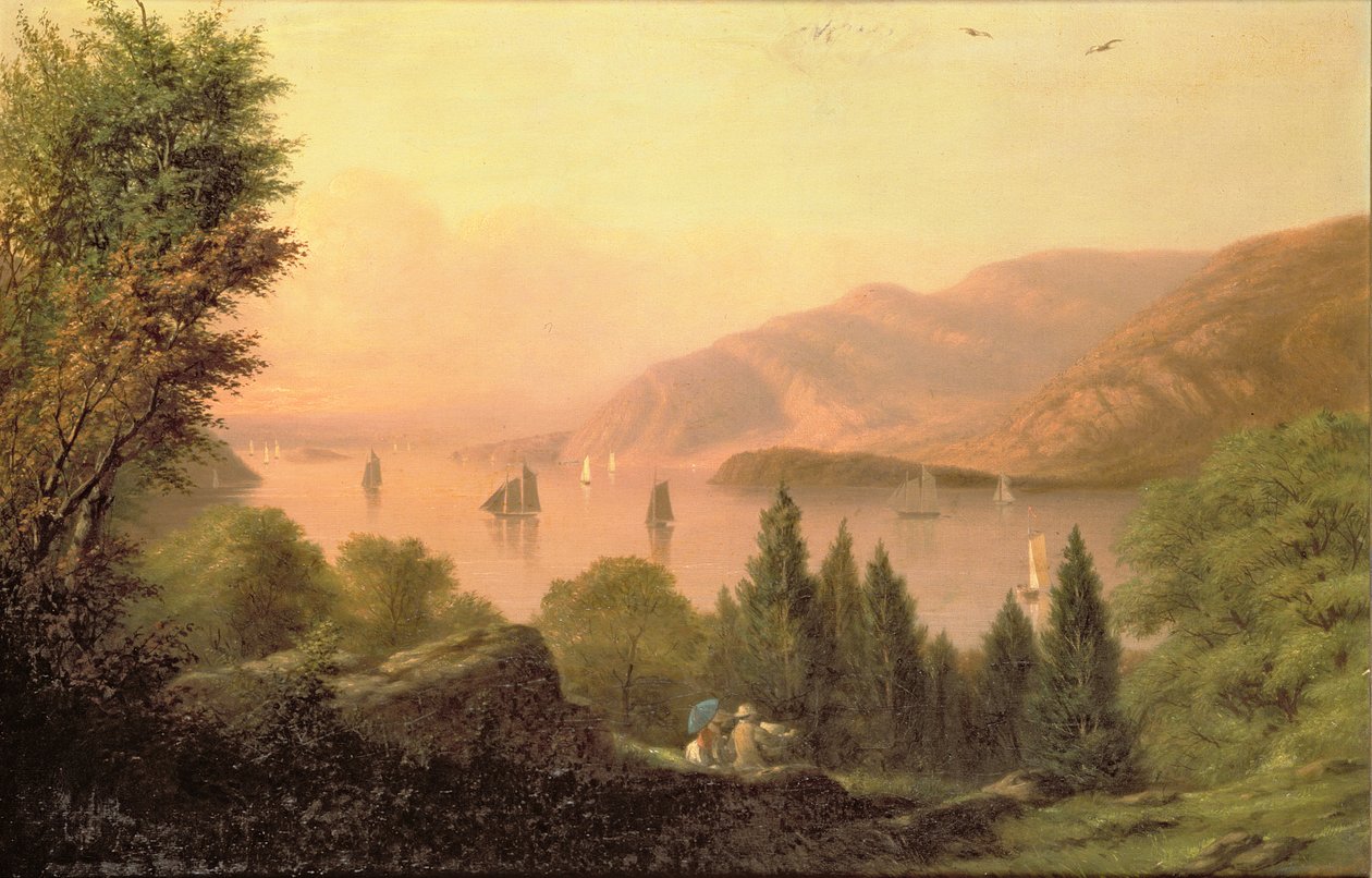 Picknick längs Hudson, 1881 av Robert Walter Weir