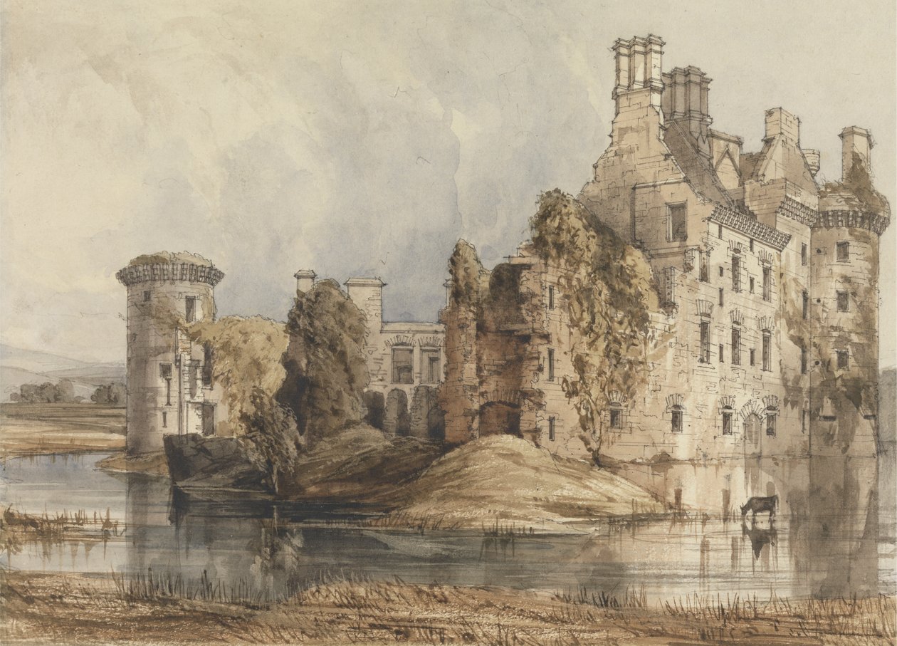 Caerlaverock Castle (allmän vy) av Robert William Billings