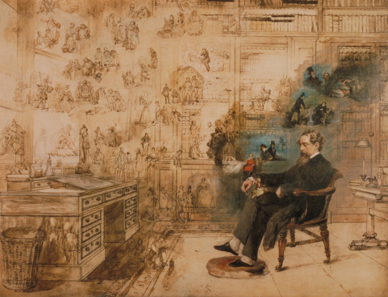 Dickens dröm, 1875. av Robert William Buss