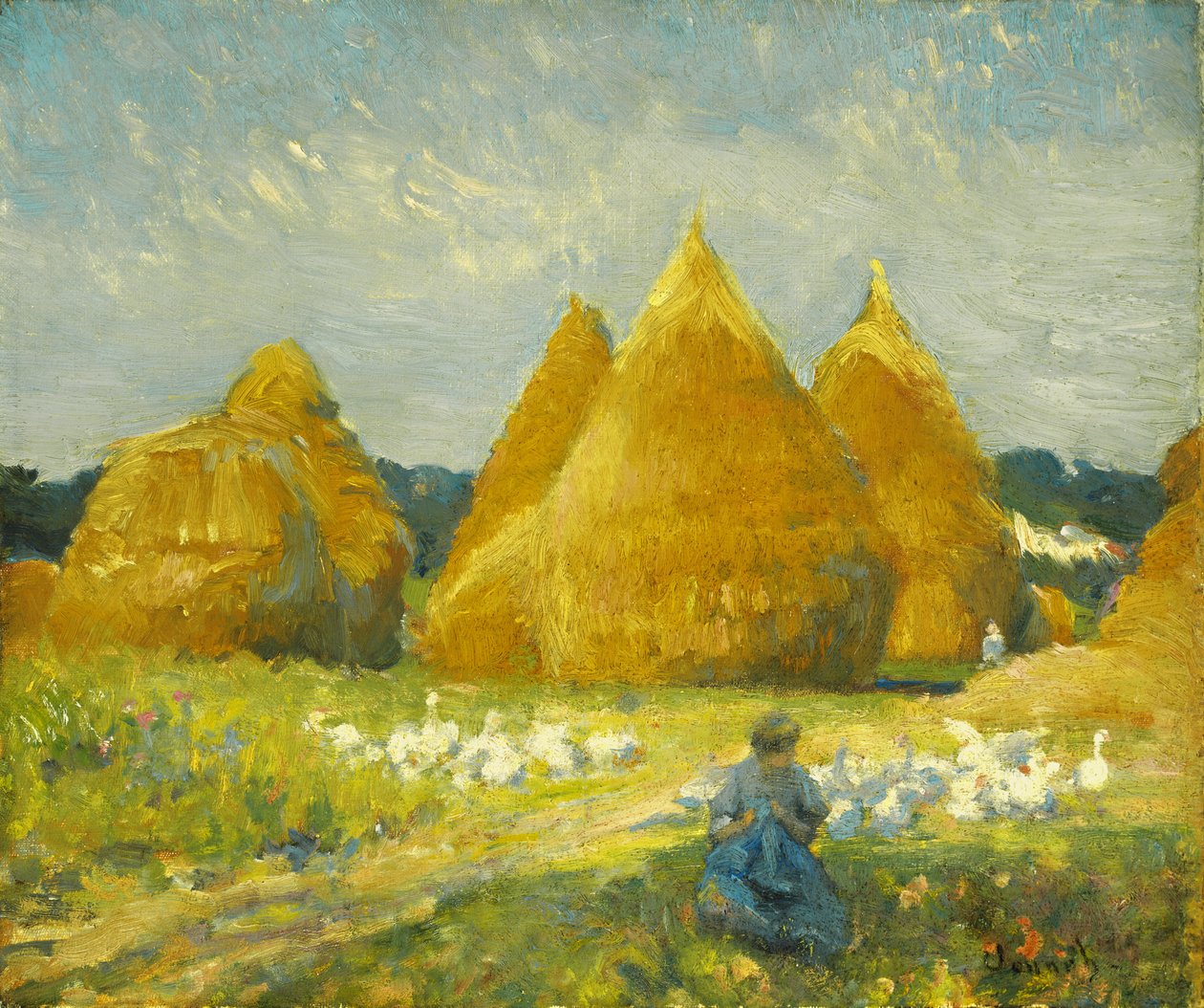 Samla gäss av Robert William Vonnoh