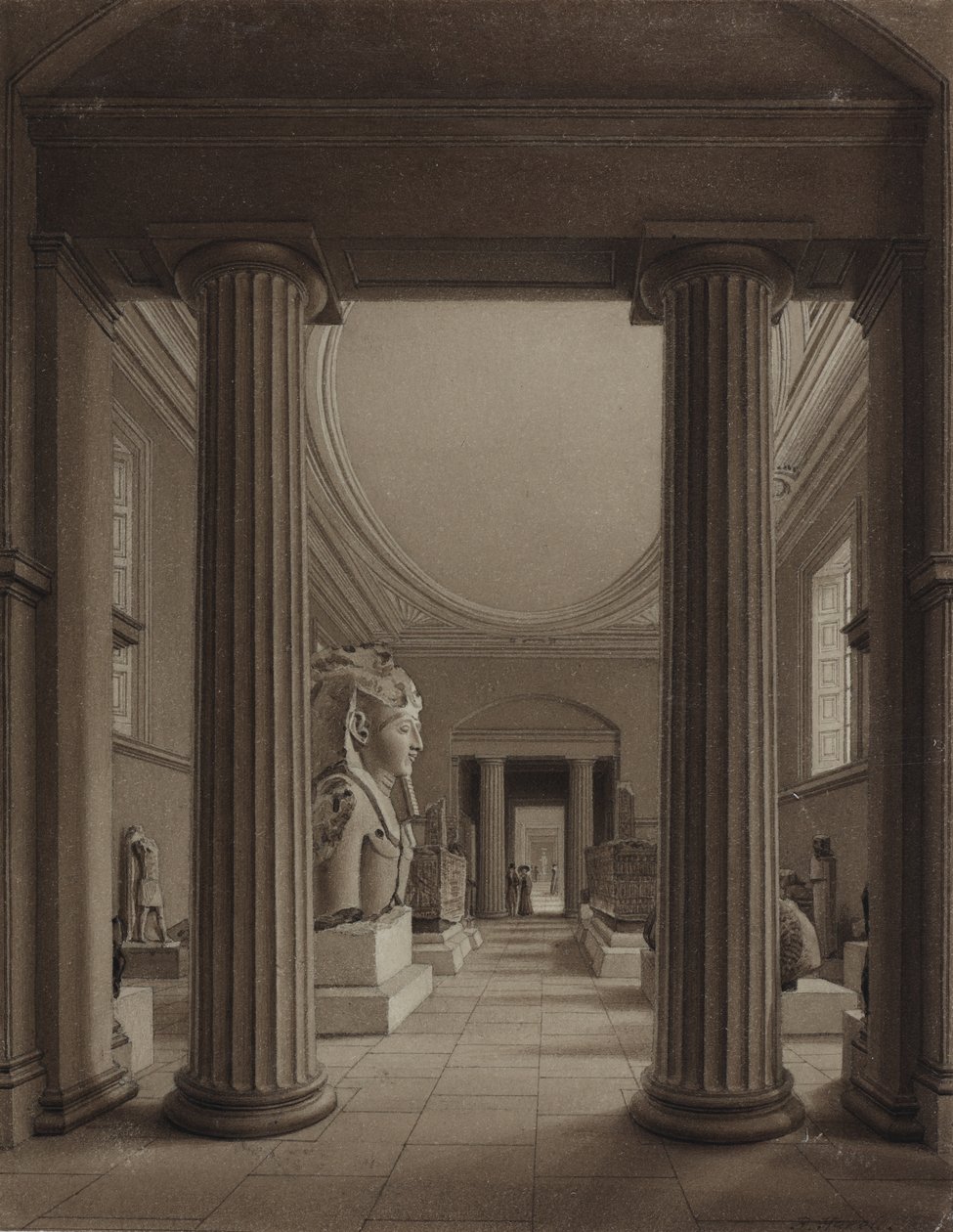 British Museum, ca 1840 av Robert the Younger Havell