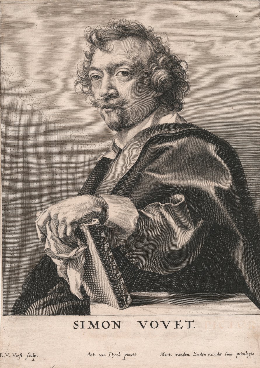 Simon Vouet av Robert van Voerst