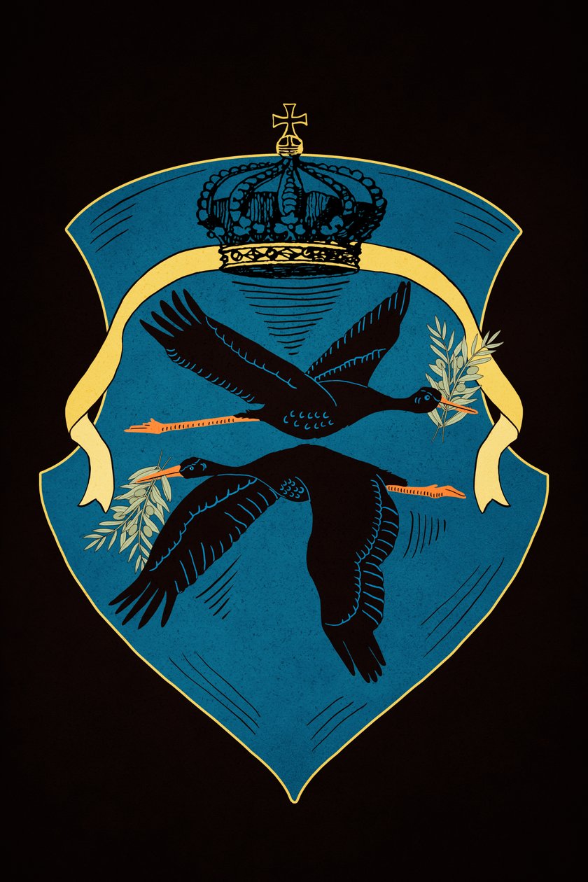 Crown And Crane, 2022 (digital) av Roberta Murray