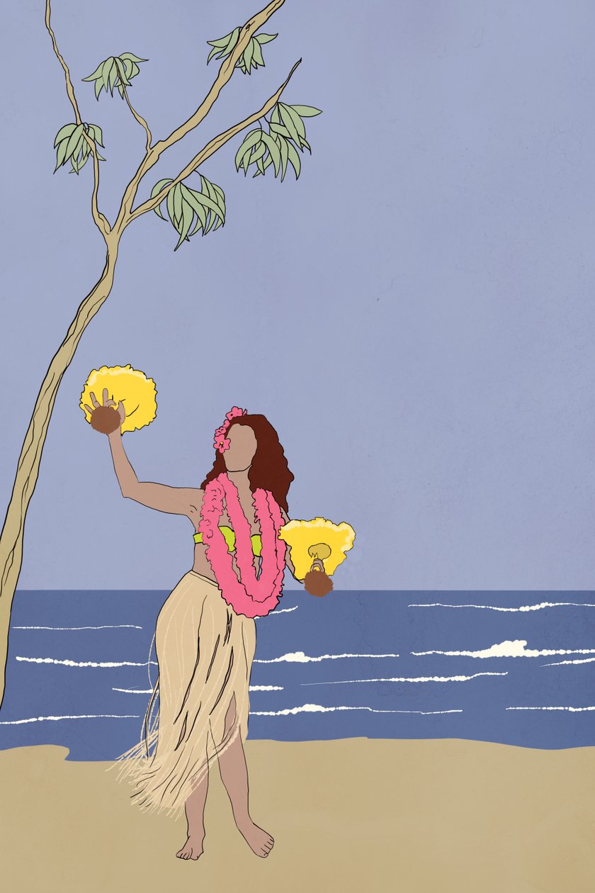 Hula Girl, 2022 (digital) av Roberta Murray
