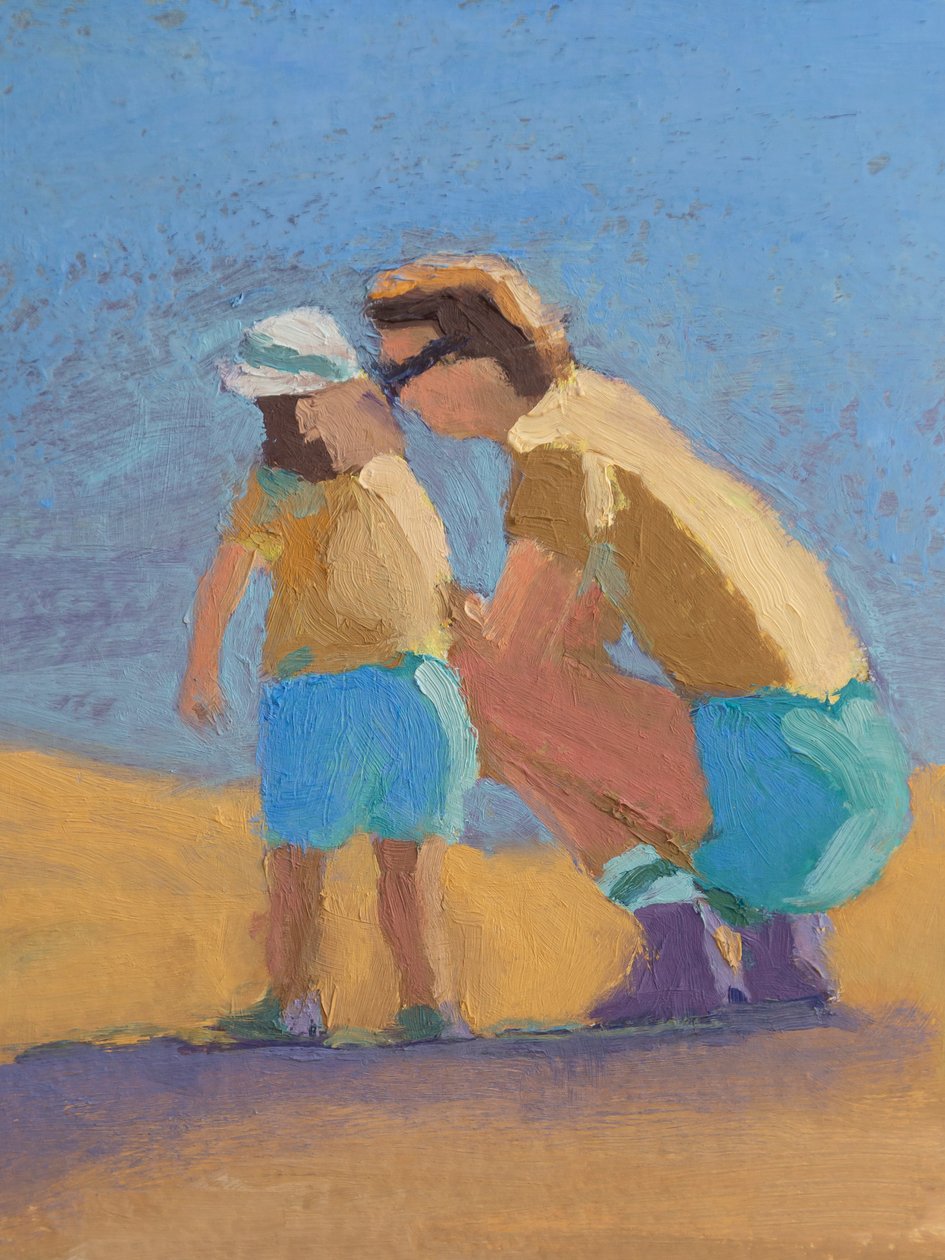 Matchy Match, 2023 (olja på papper) av Roberta Murray