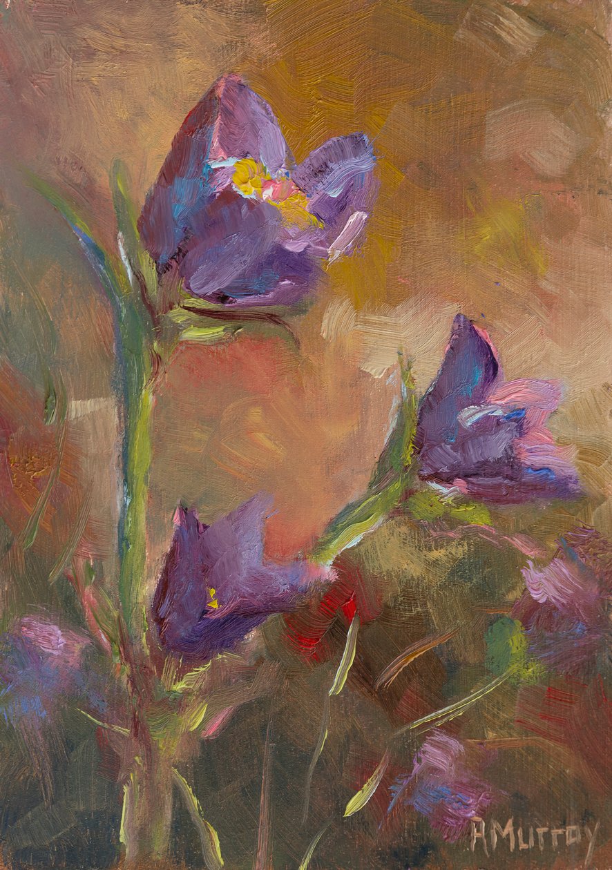 Prairie Crocus, 2023 (olja på papper) av Roberta Murray