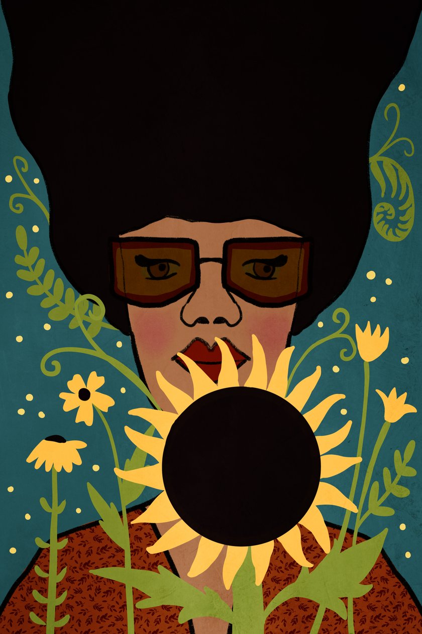Solros Shira, 2022 (digital) av Roberta Murray