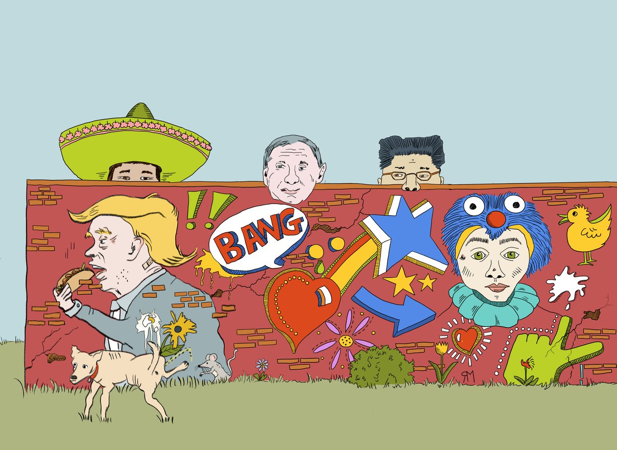 The Wall Donald Built, 2019 (digital) av Roberta Murray