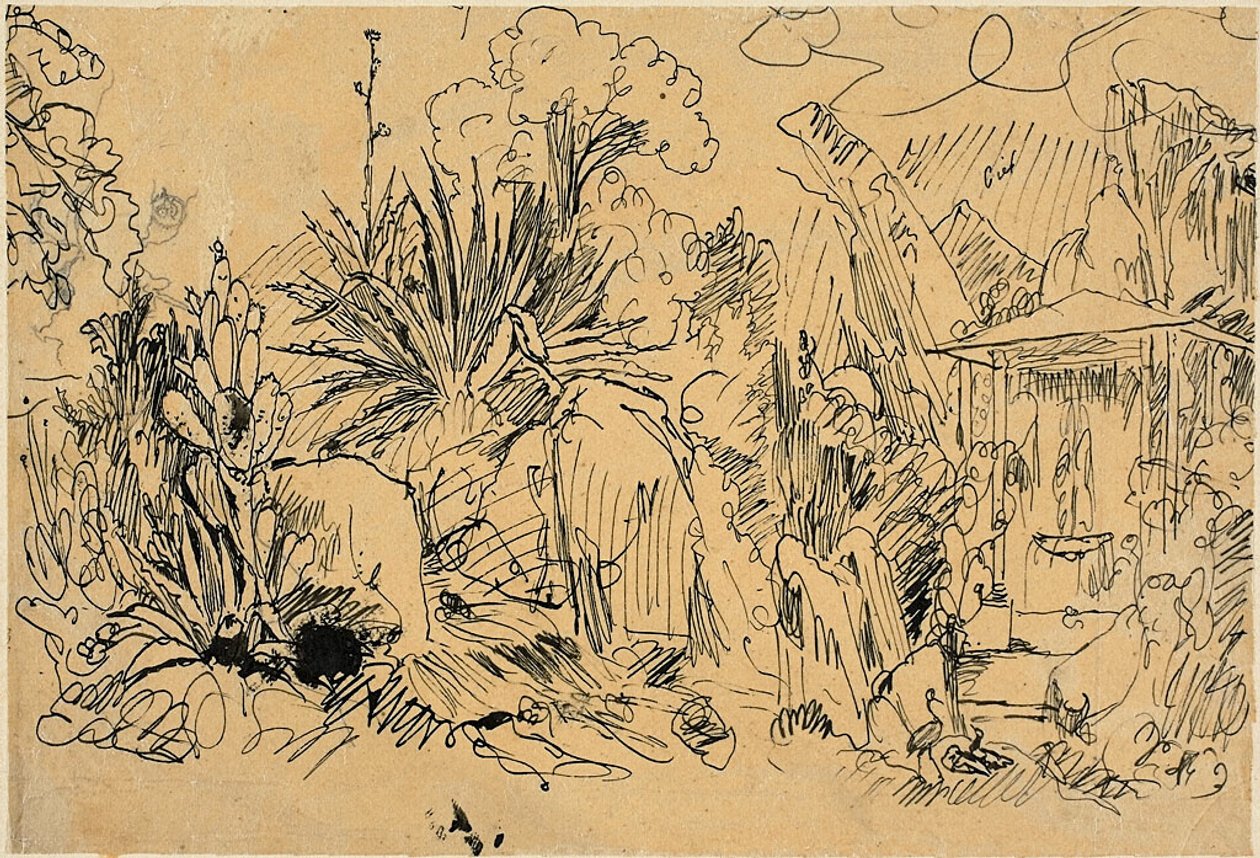 Afrikansk by av Rodolphe Bresdin
