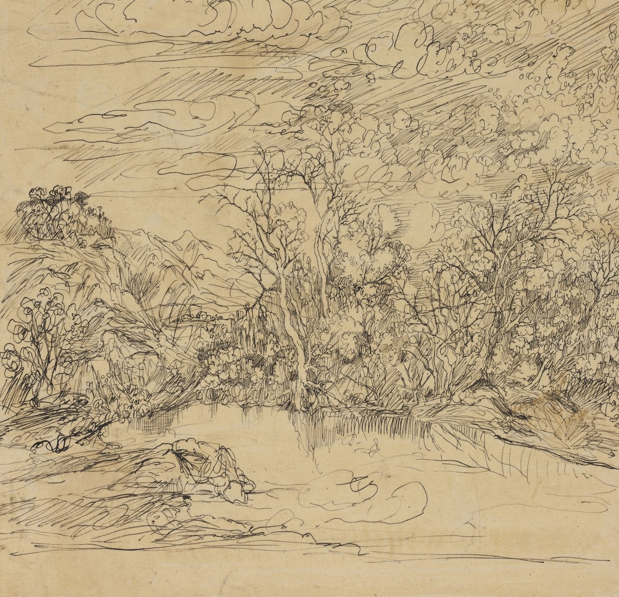 Bank of a Pond av Rodolphe Bresdin
