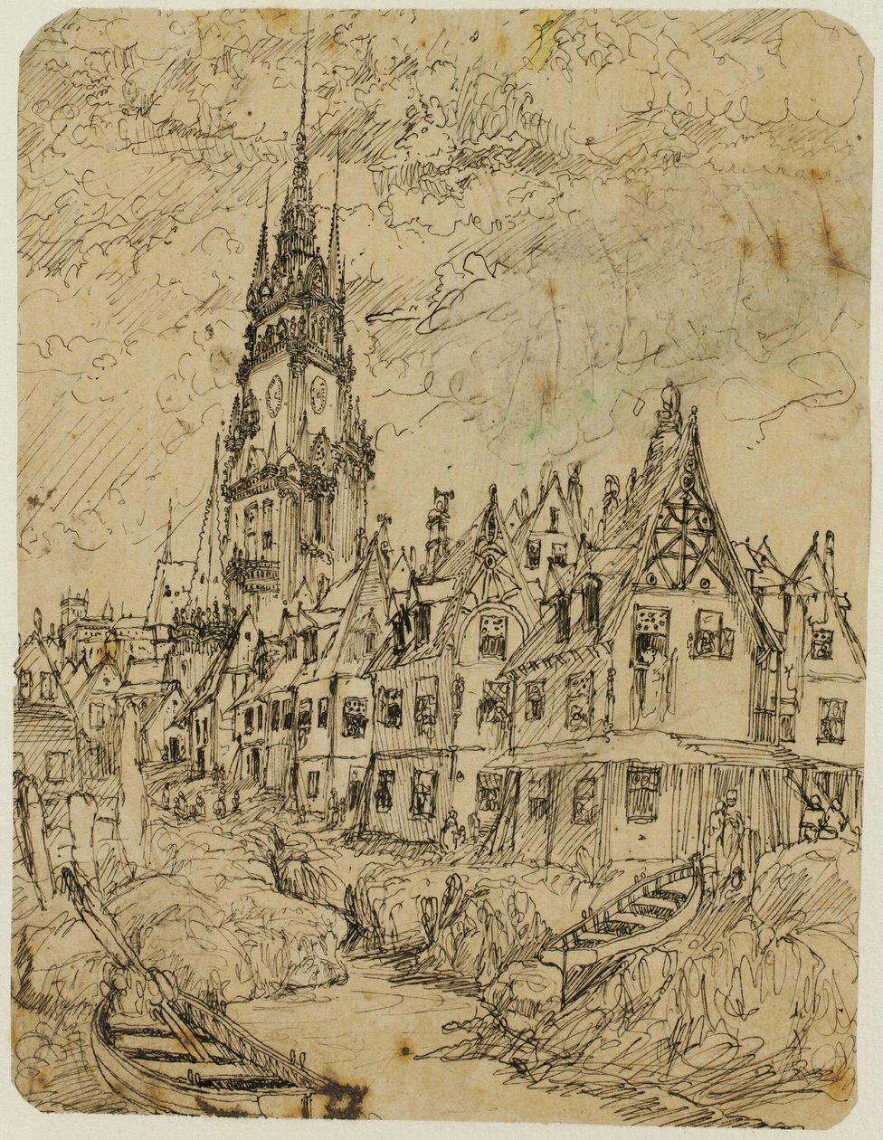 Maritime Village av Rodolphe Bresdin