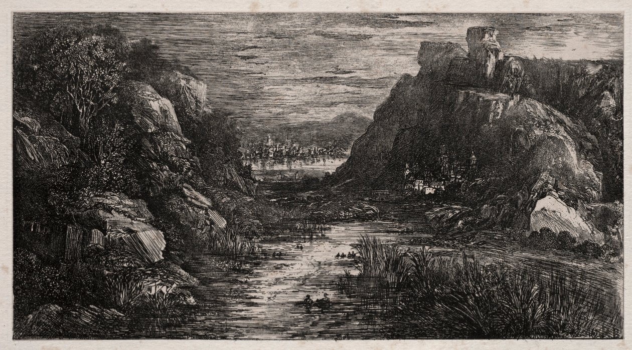 Den avlägsna staden, 1868. av Rodolphe Bresdin