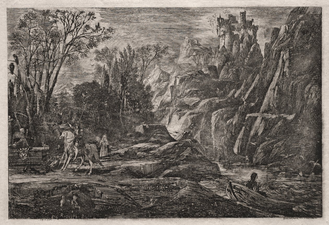 Riddaren och döden av Rodolphe Bresdin