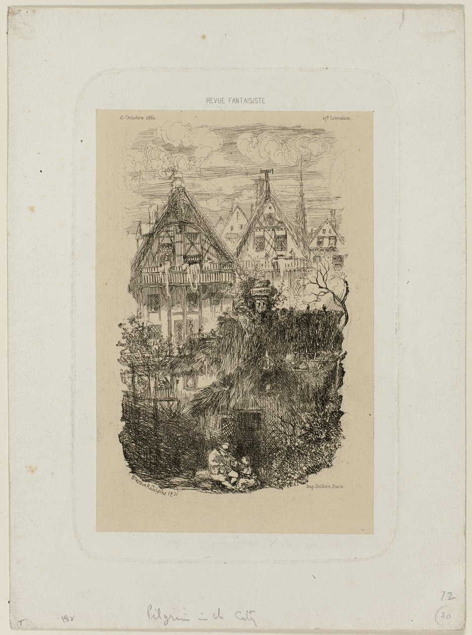 The Neighborhood, från Revue Fantaisiste av Rodolphe Bresdin